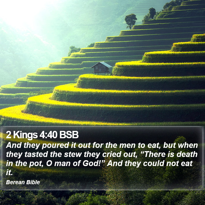 2 Kings 4:40 BSB Bible Study