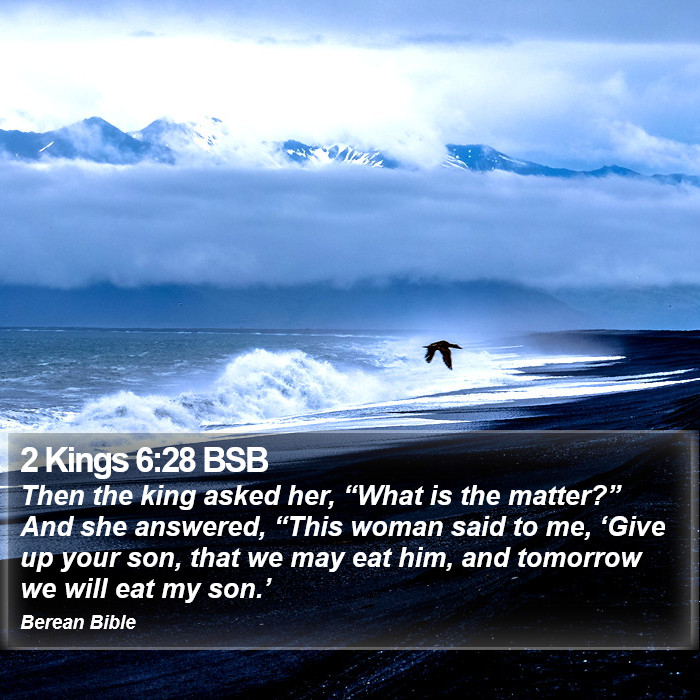 2 Kings 6:28 BSB Bible Study