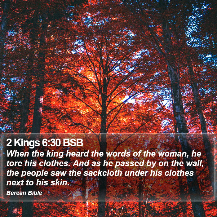 2 Kings 6:30 BSB Bible Study