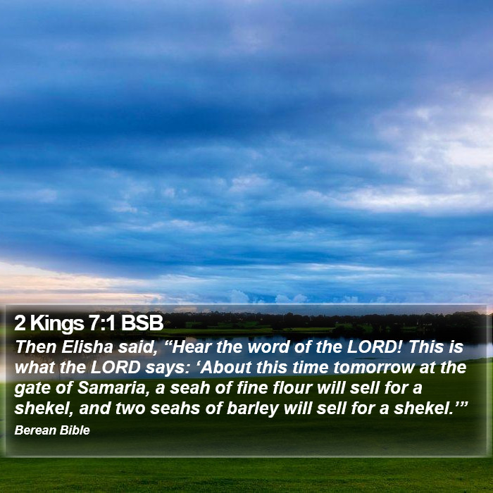 2 Kings 7:1 BSB Bible Study