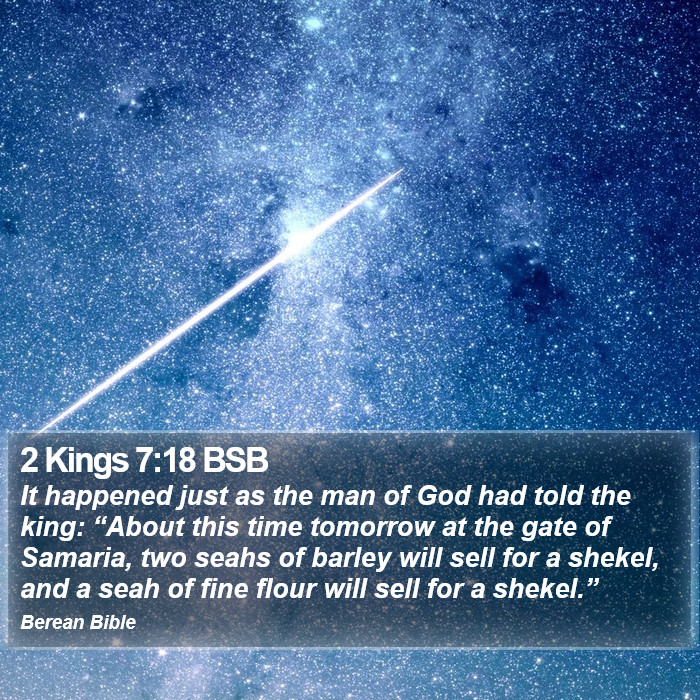 2 Kings 7:18 BSB Bible Study