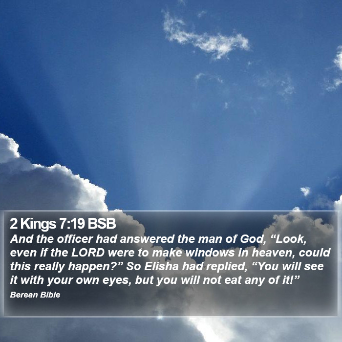 2 Kings 7:19 BSB Bible Study