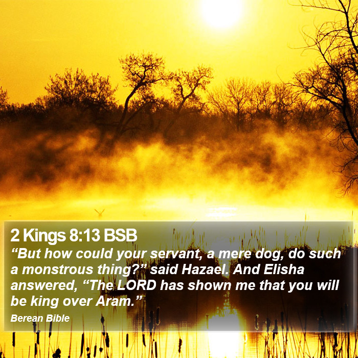 2 Kings 8:13 BSB Bible Study