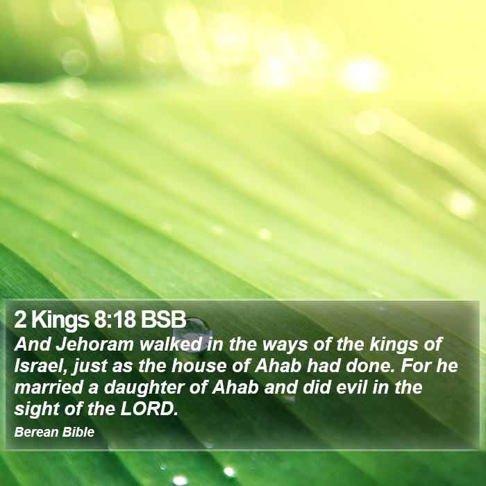 2 Kings 8:18 BSB Bible Study