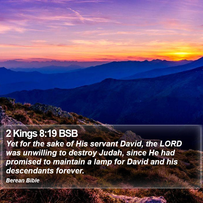 2 Kings 8:19 BSB Bible Study