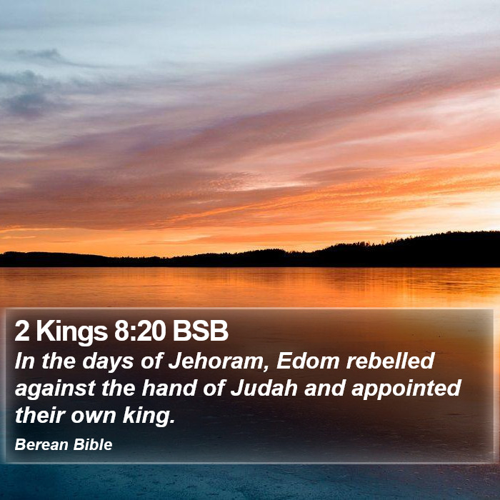 2 Kings 8:20 BSB Bible Study