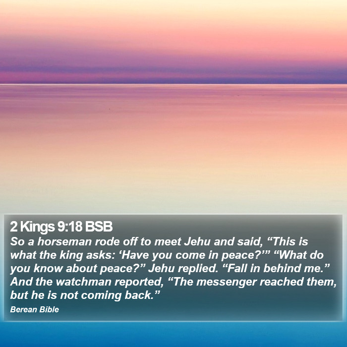 2 Kings 9:18 BSB Bible Study