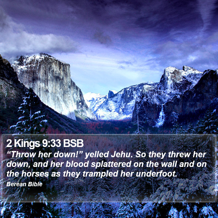 2 Kings 9:33 BSB Bible Study