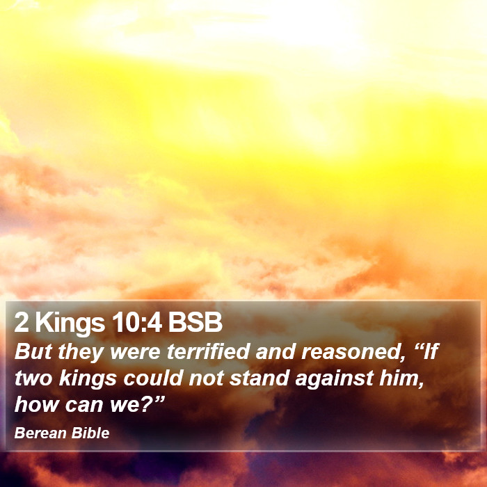 2 Kings 10:4 BSB Bible Study