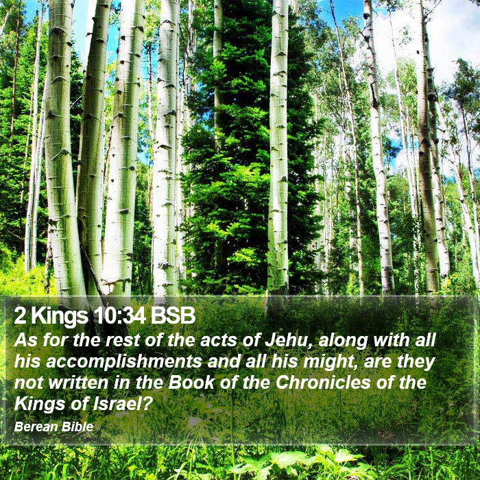 2 Kings 10:34 BSB Bible Study