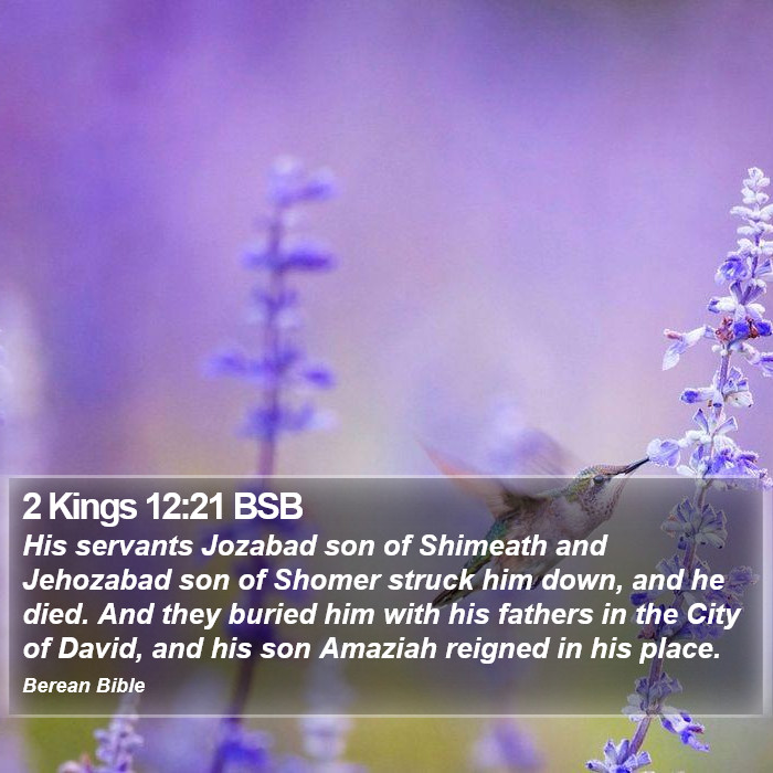 2 Kings 12:21 BSB Bible Study