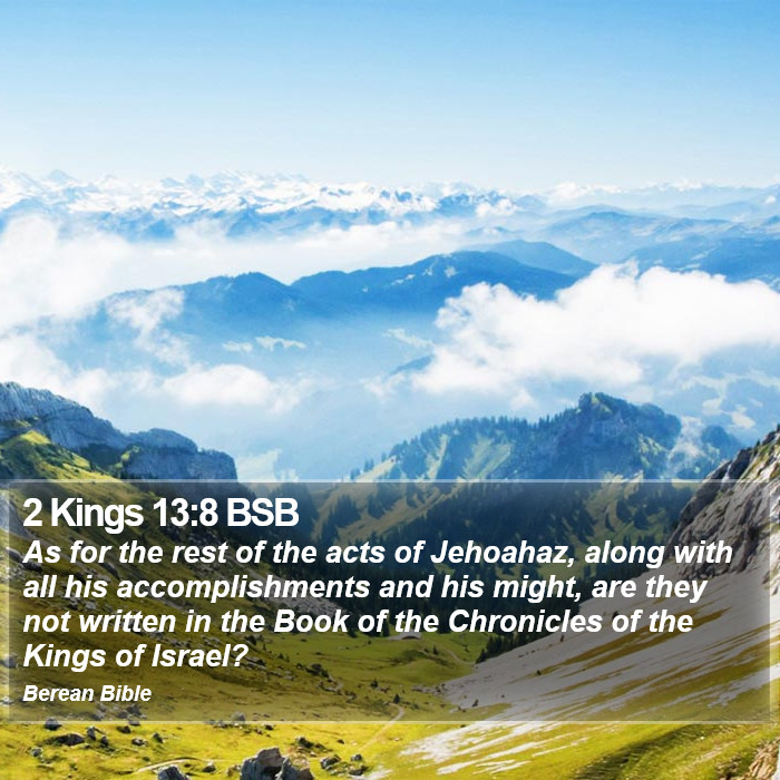 2 Kings 13:8 BSB Bible Study