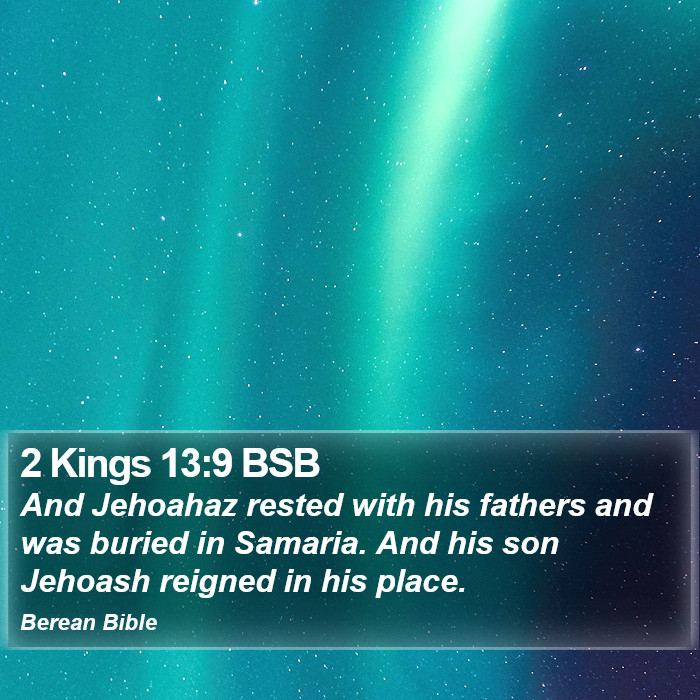 2 Kings 13:9 BSB Bible Study