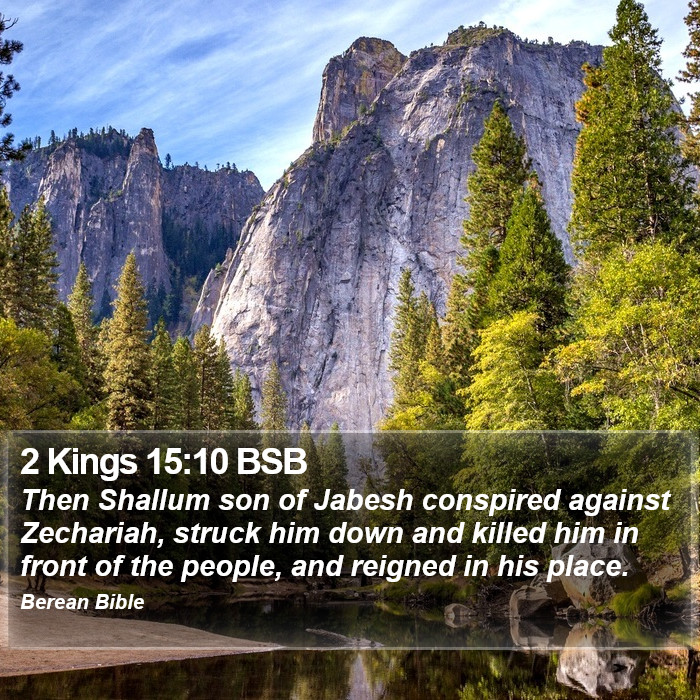 2 Kings 15:10 BSB Bible Study