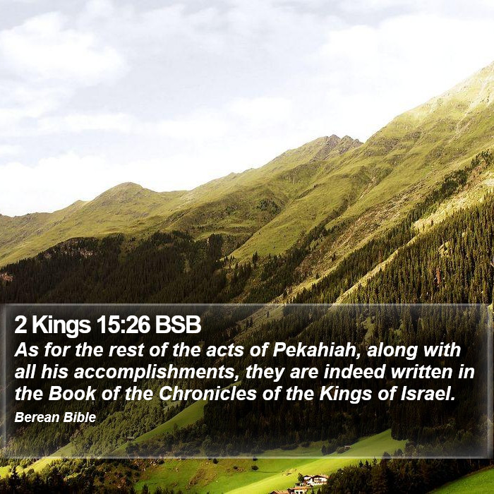 2 Kings 15:26 BSB Bible Study