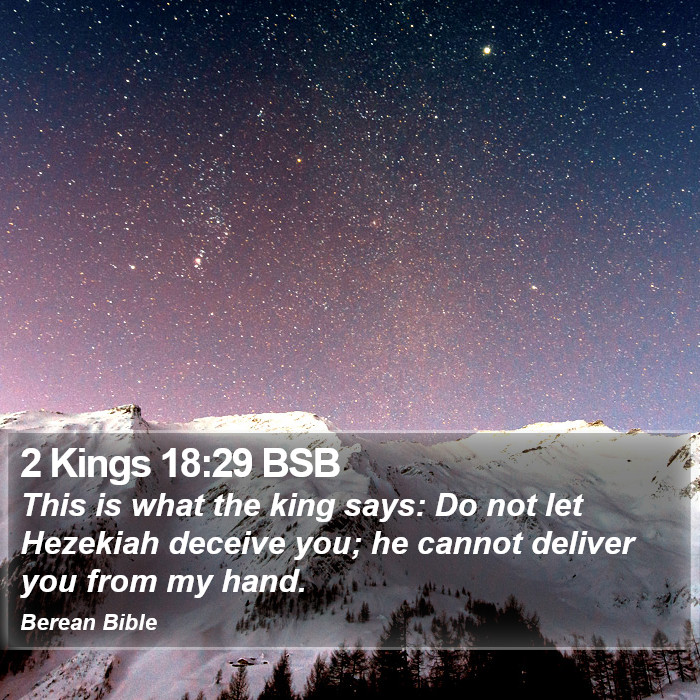 2 Kings 18:29 BSB Bible Study