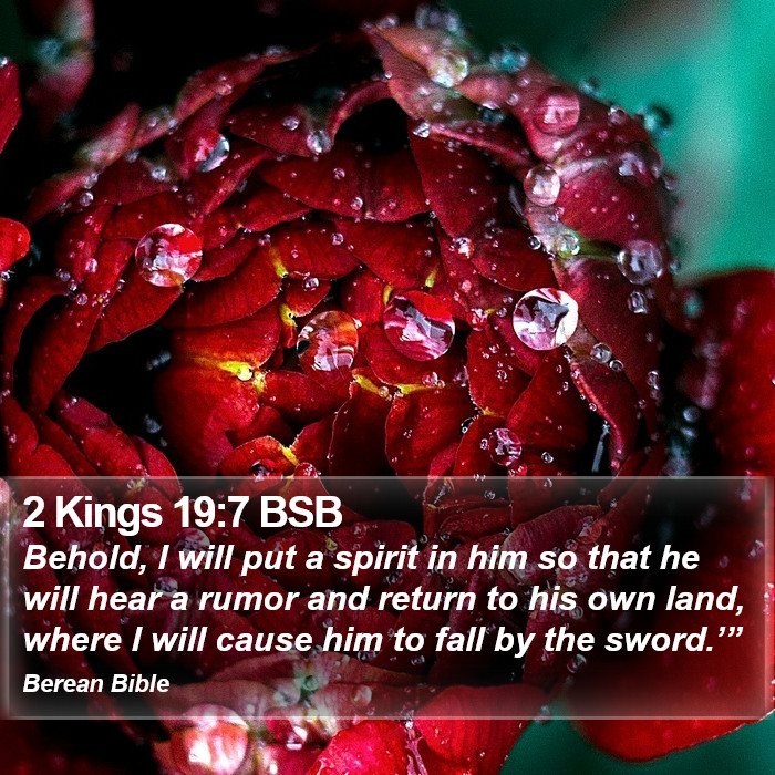 2 Kings 19:7 BSB Bible Study