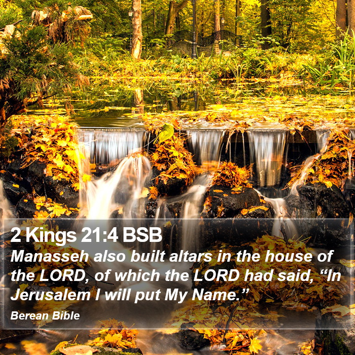 2 Kings 21:4 BSB Bible Study