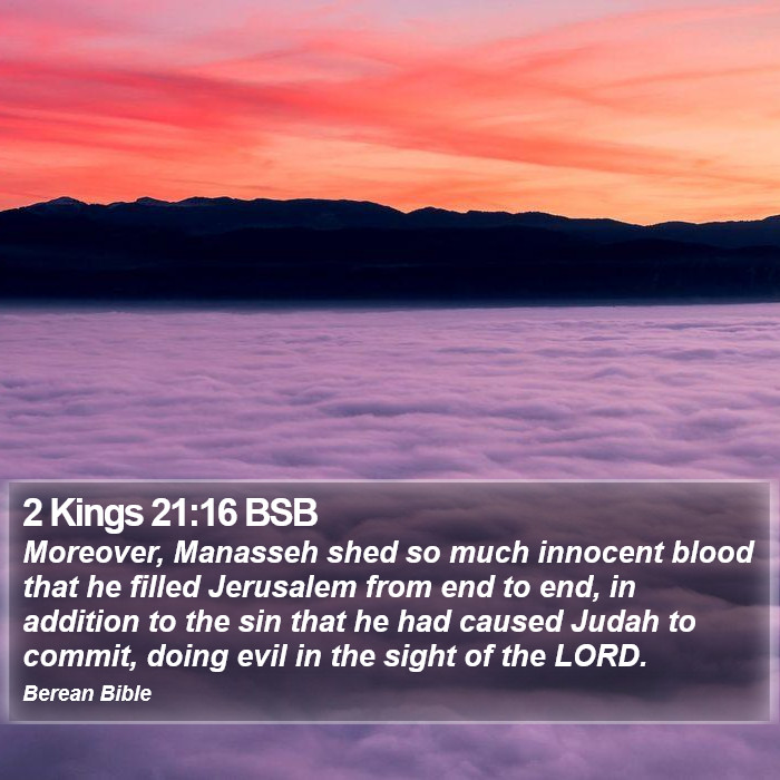 2 Kings 21:16 BSB Bible Study