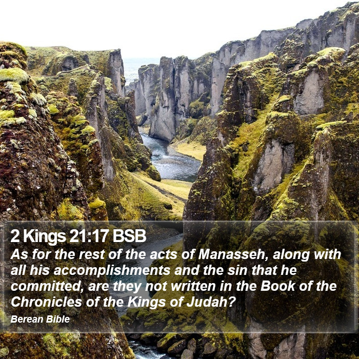 2 Kings 21:17 BSB Bible Study