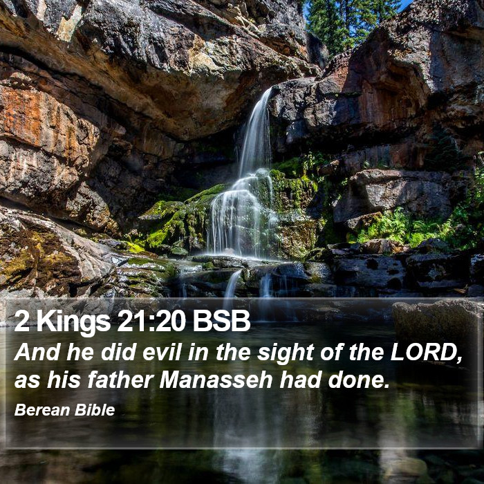 2 Kings 21:20 BSB Bible Study