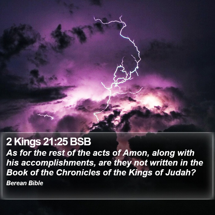 2 Kings 21:25 BSB Bible Study