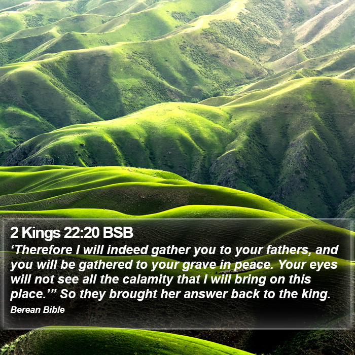 2 Kings 22:20 BSB Bible Study