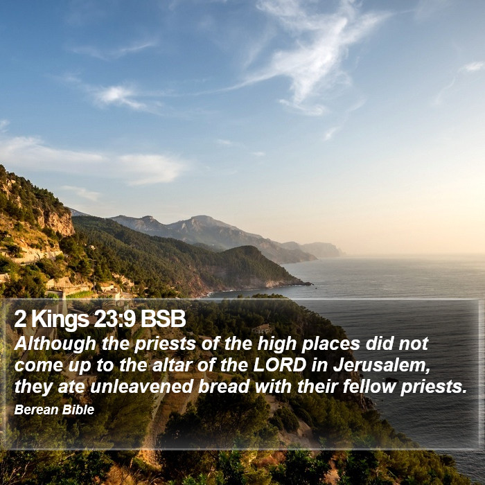 2 Kings 23:9 BSB Bible Study