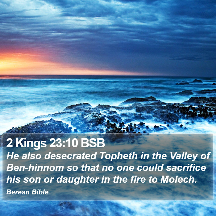 2 Kings 23:10 BSB Bible Study