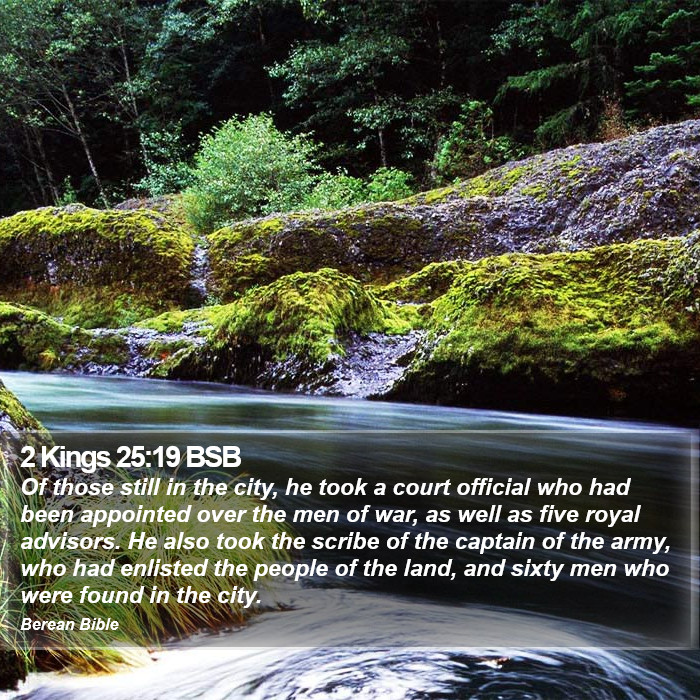 2 Kings 25:19 BSB Bible Study