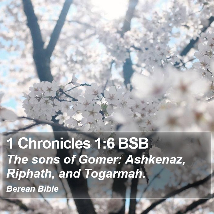 1 Chronicles 1:6 BSB Bible Study