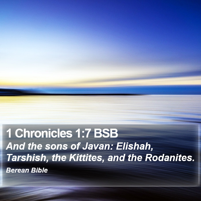 1 Chronicles 1:7 BSB Bible Study