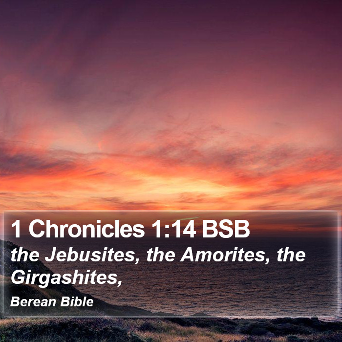 1 Chronicles 1:14 BSB Bible Study