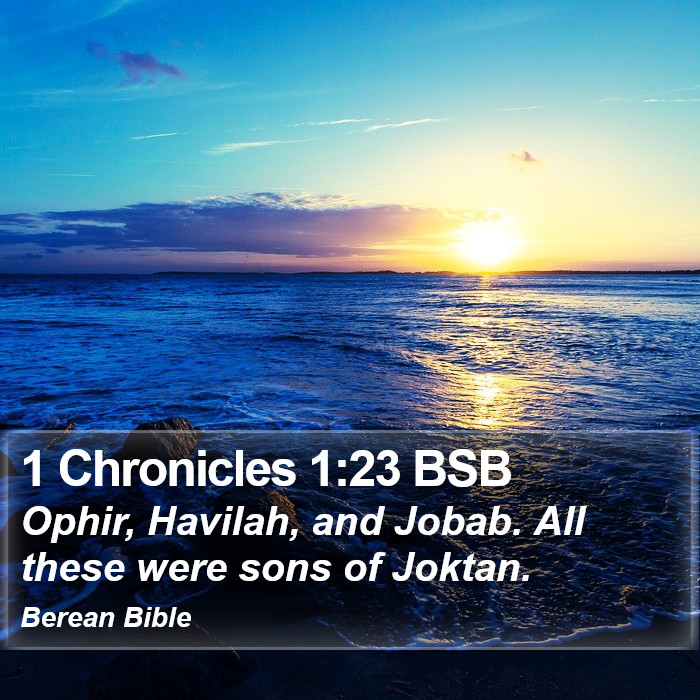 1 Chronicles 1:23 BSB Bible Study