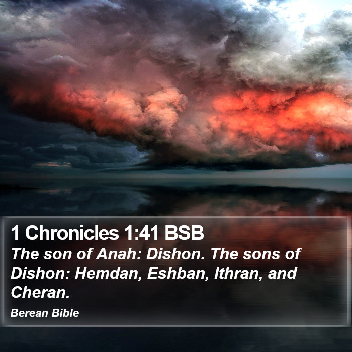 1 Chronicles 1:41 BSB Bible Study