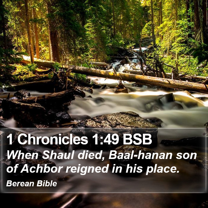 1 Chronicles 1:49 BSB Bible Study