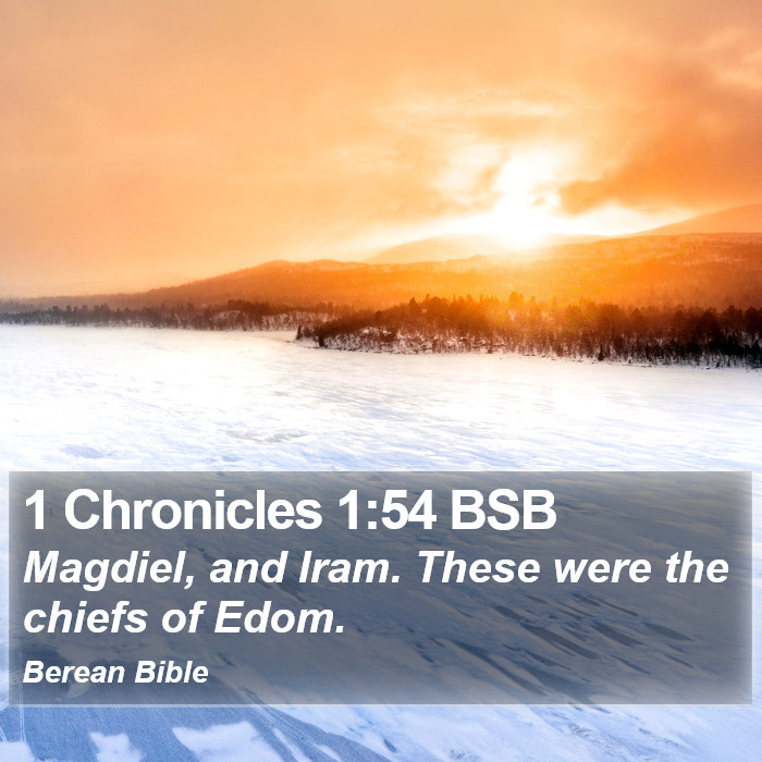 1 Chronicles 1:54 BSB Bible Study