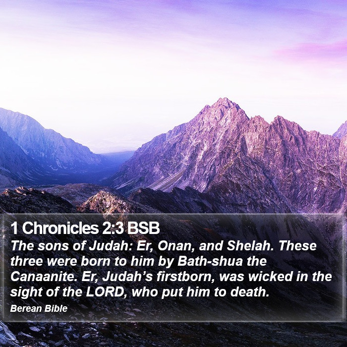 1 Chronicles 2:3 BSB Bible Study