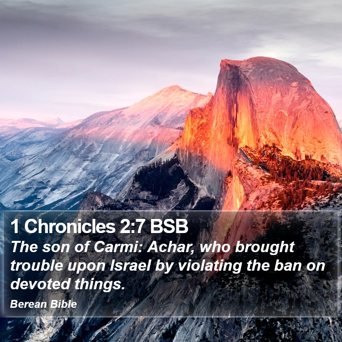 1 Chronicles 2:7 BSB Bible Study