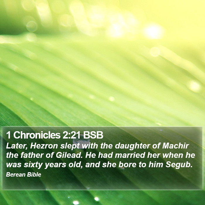 1 Chronicles 2:21 BSB Bible Study