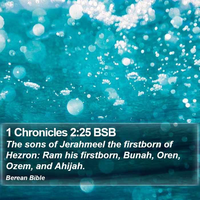 1 Chronicles 2:25 BSB Bible Study