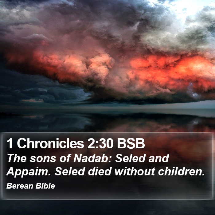 1 Chronicles 2:30 BSB Bible Study