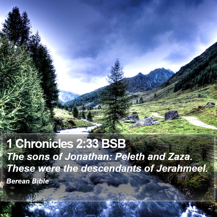 1 Chronicles 2:33 BSB Bible Study