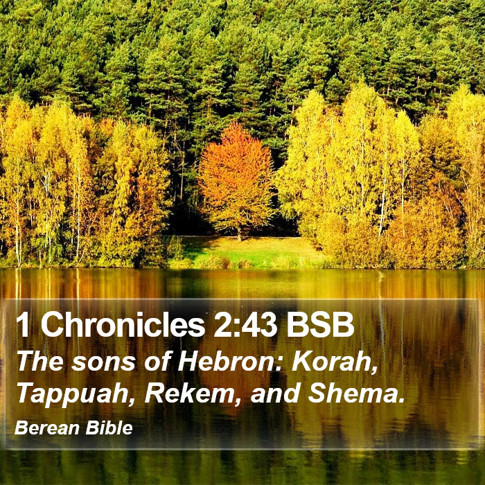 1 Chronicles 2:43 BSB Bible Study