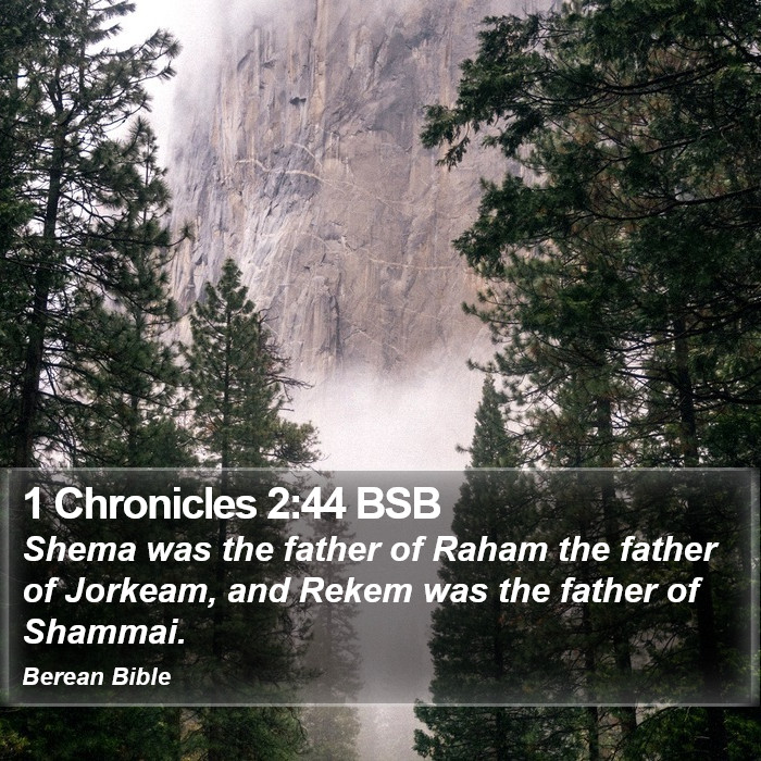 1 Chronicles 2:44 BSB Bible Study