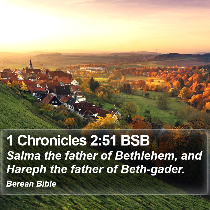 1 Chronicles 2:51 BSB Bible Study