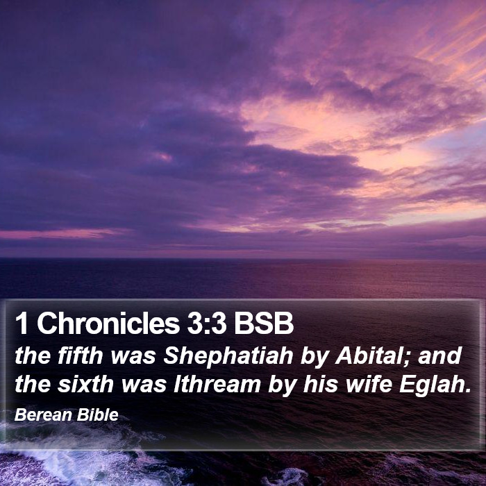 1 Chronicles 3:3 BSB Bible Study