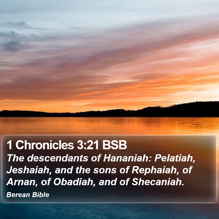 1 Chronicles 3:21 BSB Bible Study