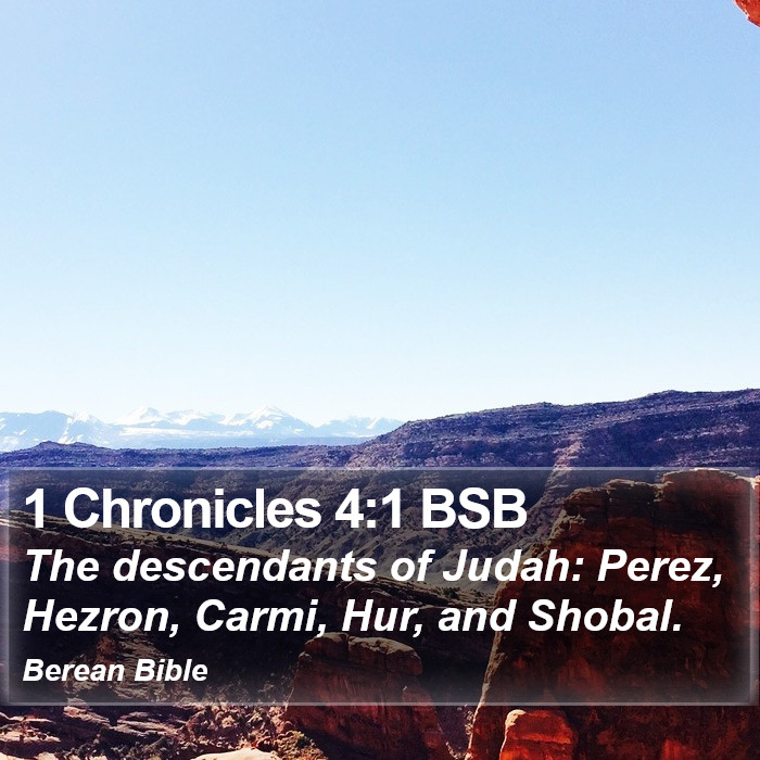 1 Chronicles 4:1 BSB Bible Study