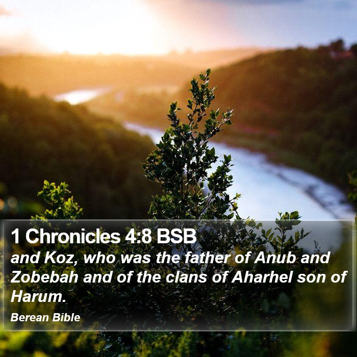 1 Chronicles 4:8 BSB Bible Study